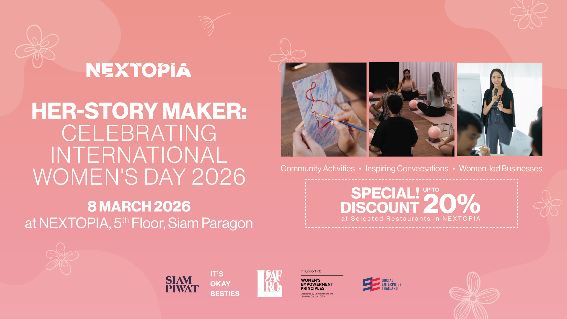 สยามพารากอน ผนึกกำลังพันธมิตรระดับโลก ร่วมฉลองวันสตรีสากล 8 มีนาคมนี้เปิดพื้นที่ “HER-story Maker: Celebrating International Women’s Day 2026”ส่งต่อพลังหญิงขับเคลื่อนเศรษฐกิจยั่งยืน